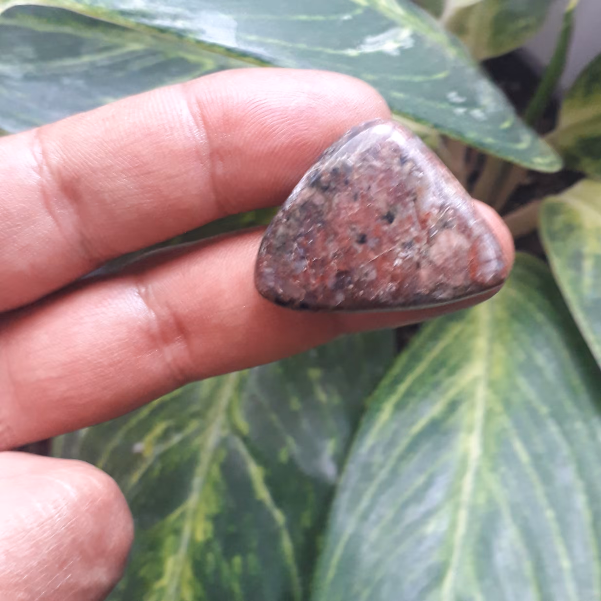 نگین سنگ عقیق جاسپر تراش سپری وزن 13گرم طول350میلیمتر عرض 250میلیمتر تولیدگالری عقیق خزری 