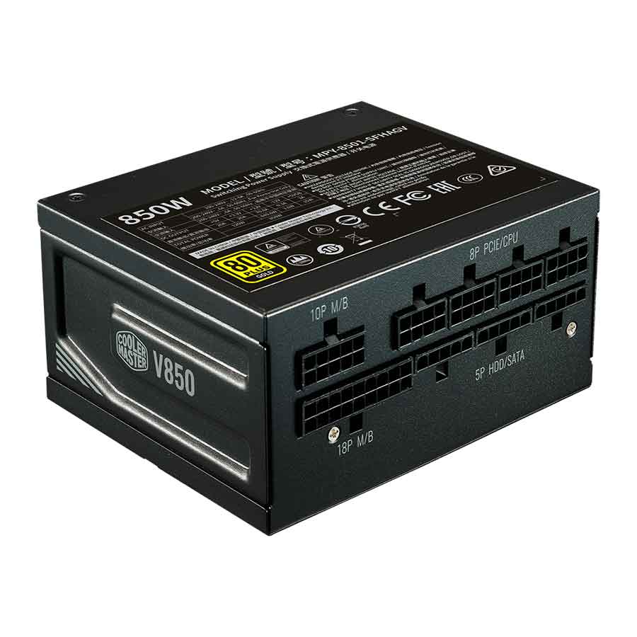 قیمت و خرید پاور کامپیوتر 850 وات تمام ماژولار کولرمستر مدل V850 SFX GOLD Black | یاس ارتباط