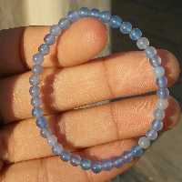 دستبند سنگ عقیق آبی معدنی کیفیت عالی زنانه و مردانه شیک و دارای خواص