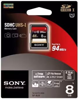 کارت حافظه اس دی سونی با ظرفیت 8 گیگابایت