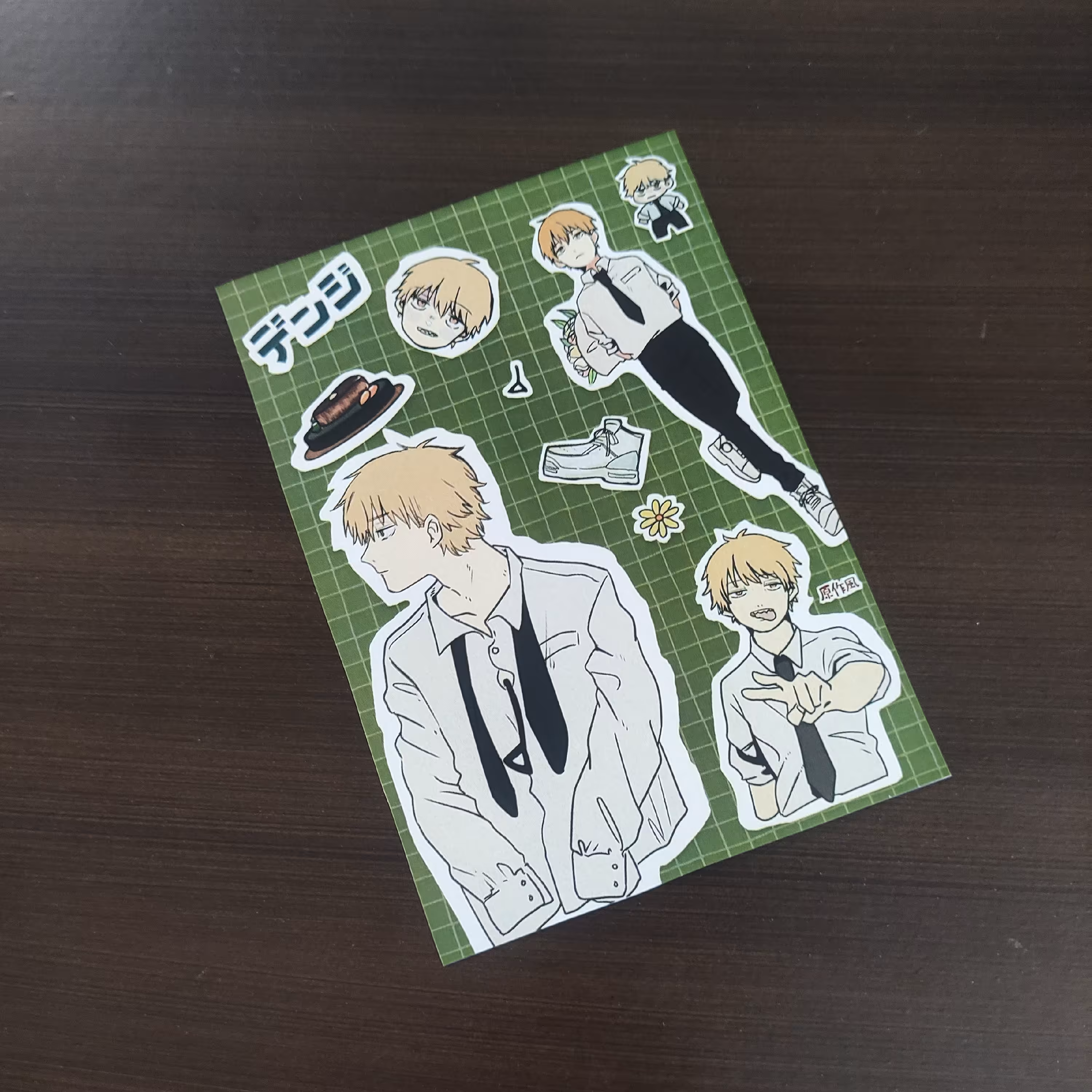 پک استیکر انیمه مرد اره ای طرح دنجی