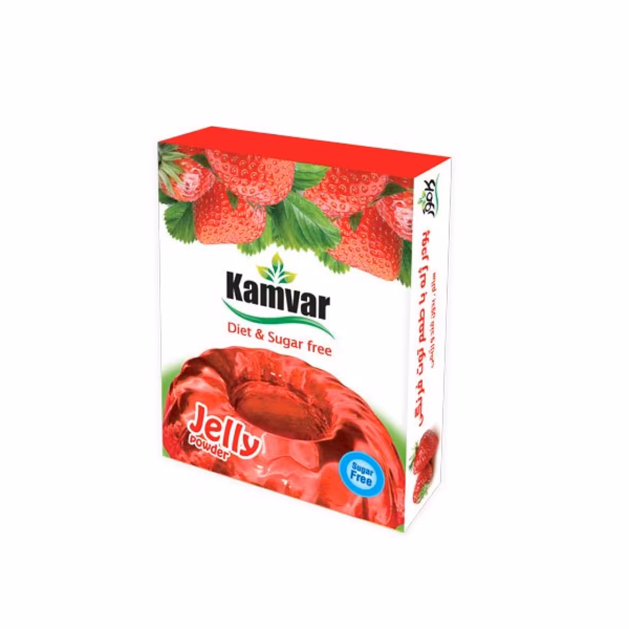 پودر ژله بدون قند با طعم توت فرنگی کامور