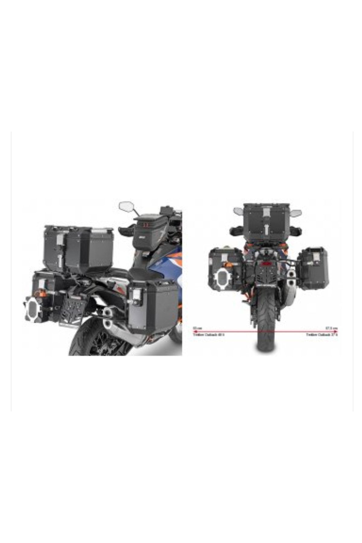 میله محافظ PLO7713CAM KTM 1290 SUPER ADVENTURE R S 21 22 حامل کیسه جانبی Givi