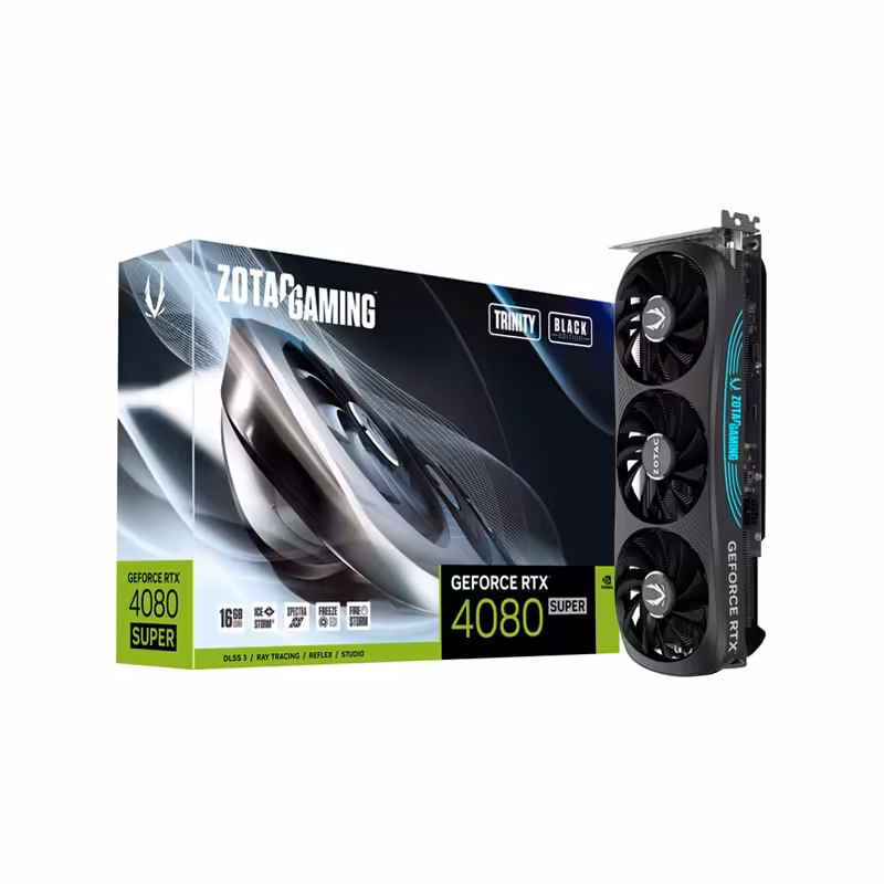 کارت گرافیک زوتاک مدل GAMING GeForce RTX4080 SUPER Trinity Black Edition 16GB