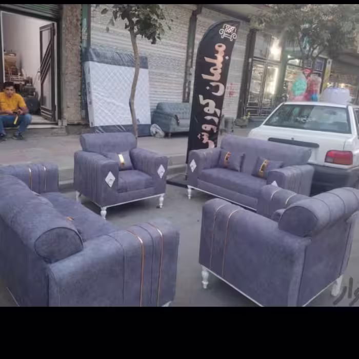 مبل نیو ست مبلمان 7 نفره نیو راحتی کف فوم و پارچه مسکو 
