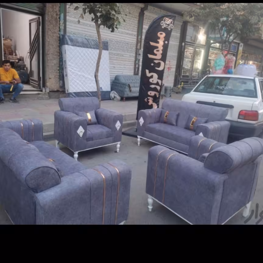 مبل نیو ست مبلمان 7 نفره نیو راحتی کف فوم و پارچه مسکو 