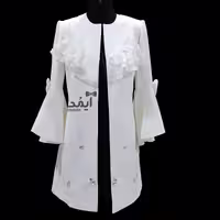 مانتو عقد عروس شیک مدل آتیس مدل جدید مانتو مجلسی سفید زنانه مانتو عروس کت عقد