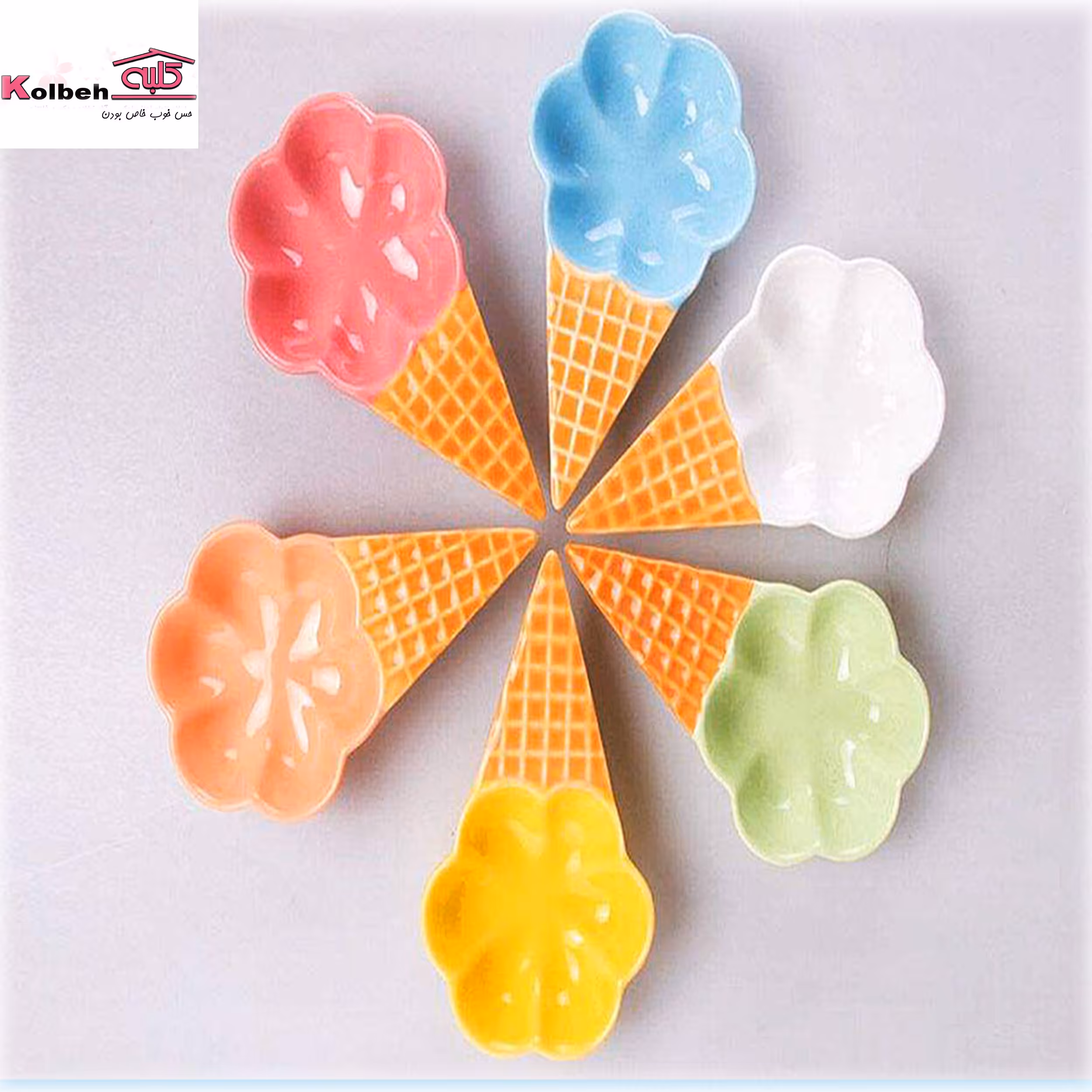 بستنی خوری باریزحصیری بسته 6 عددی