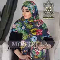 ست روسری یا شال و کیف پاسپورتی طرح گل هاوایی برند مونتلا ارسال  به سراسر کش