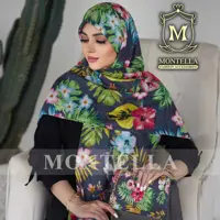 ست روسری یا شال و کیف پاسپورتی طرح گل هاوایی برند مونتلا ارسال  به سراسر کش