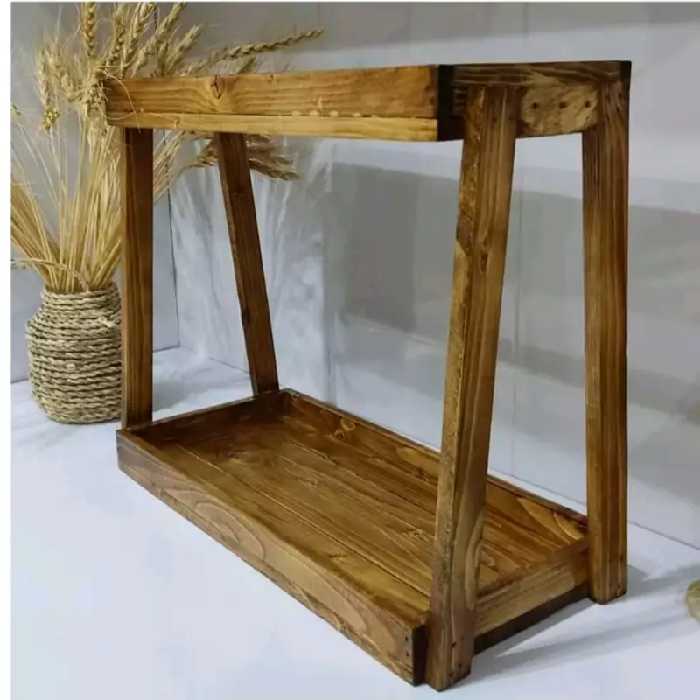 استند و پاسماوری مدل stk58 چوبی آشپزخانه چوب روس رنگ قهوه ای روشن ضد آب