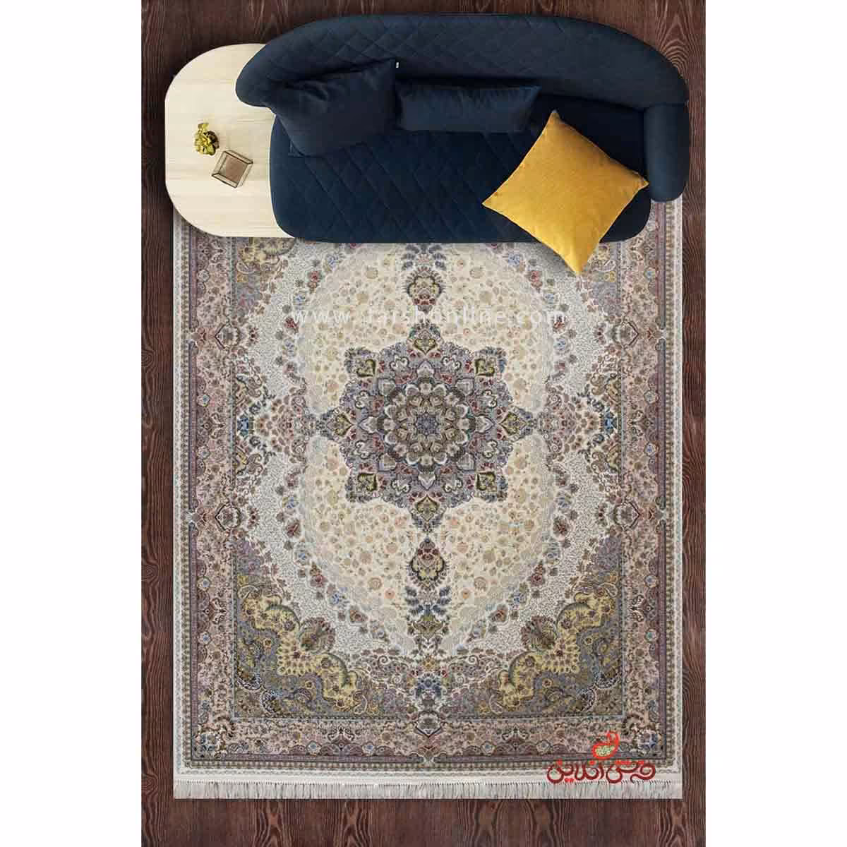 فرش پاتریس طرح ابریشم کرم