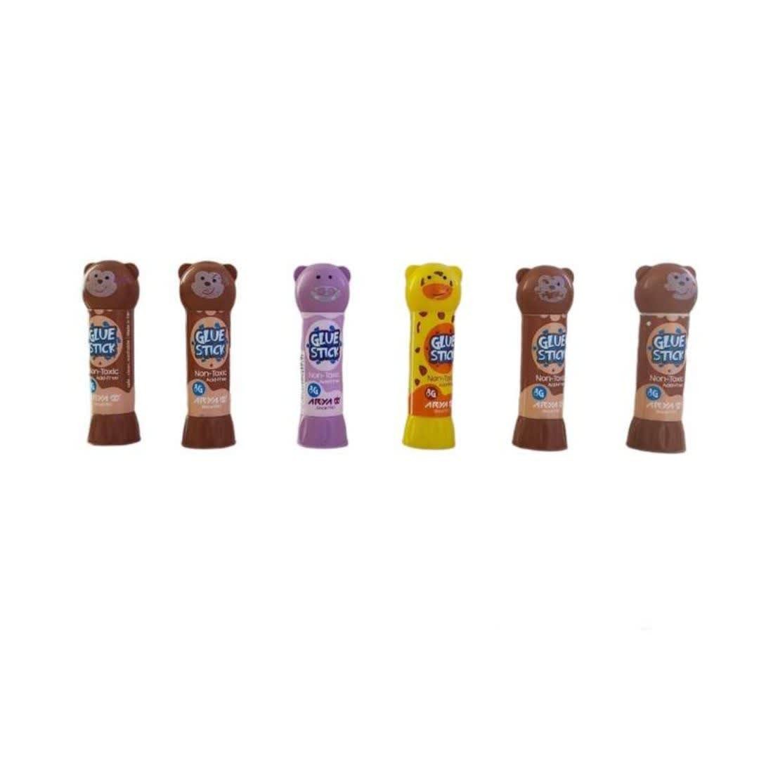 
چسب ماتیکی 8گرمی آریا بسته 6 عددی مدل حیوانات