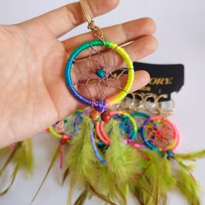 جاکلیدی و آویز ماشین حلقه طلایی دریم کچر(مناسب برای هدیه)