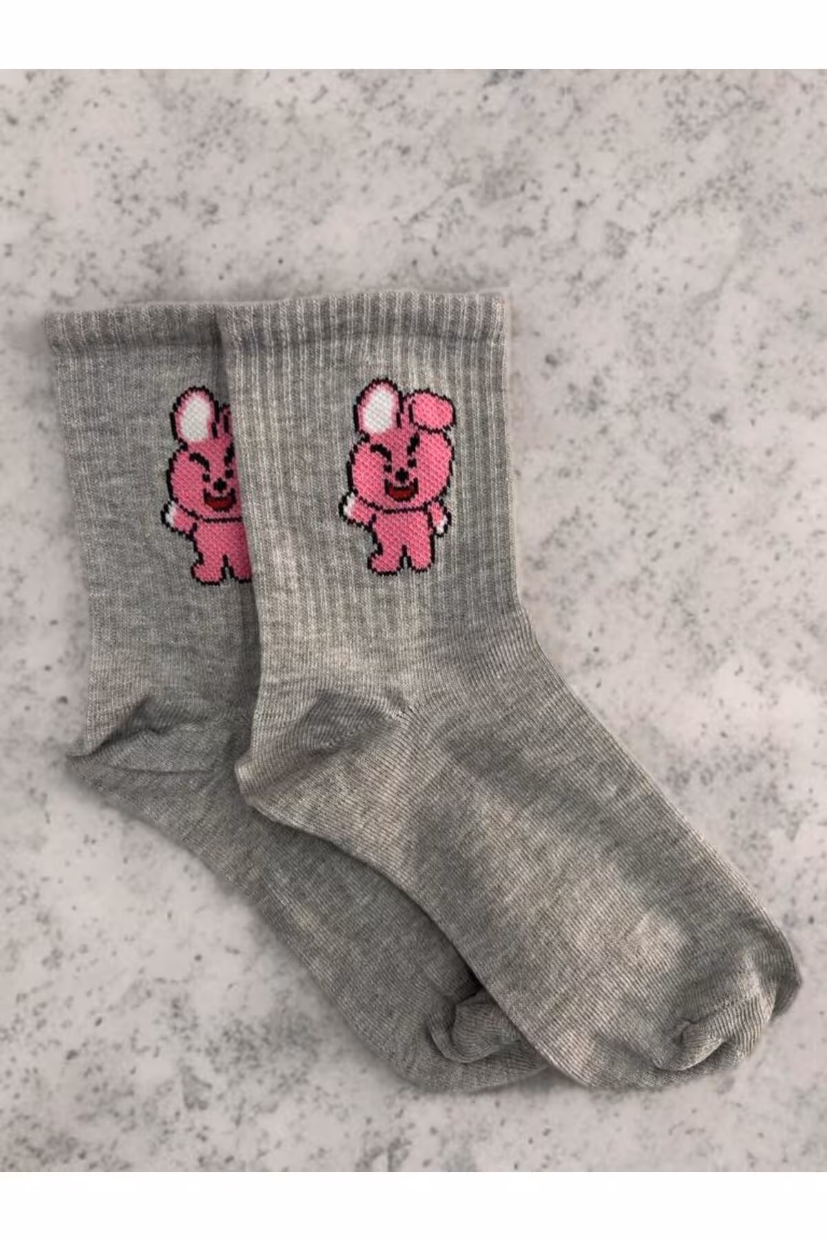 جوراب خاکستری مردانه و زنانه تنیس کالج الگوی 6 قطعه Forever