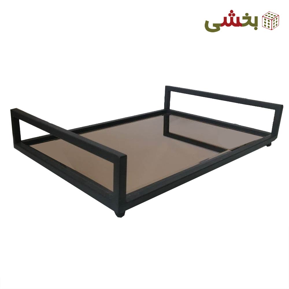 سینی کف آینه مدل دسته مستطیل