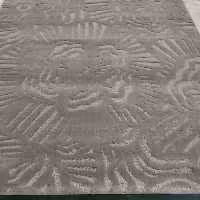 فرش پاتریس  فرش گلیم مدرن 400شانه طرح گلبانگ طوسی   سایز 6متری