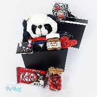 پک هدیه ولنتاین با عروسک پاندا ارتفاع 20 سانتی متر