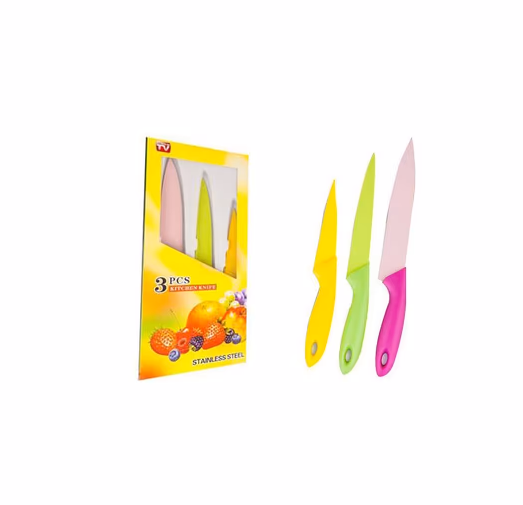 ست چاقو سرامیکی سه تیکه رنگی ketchen knife