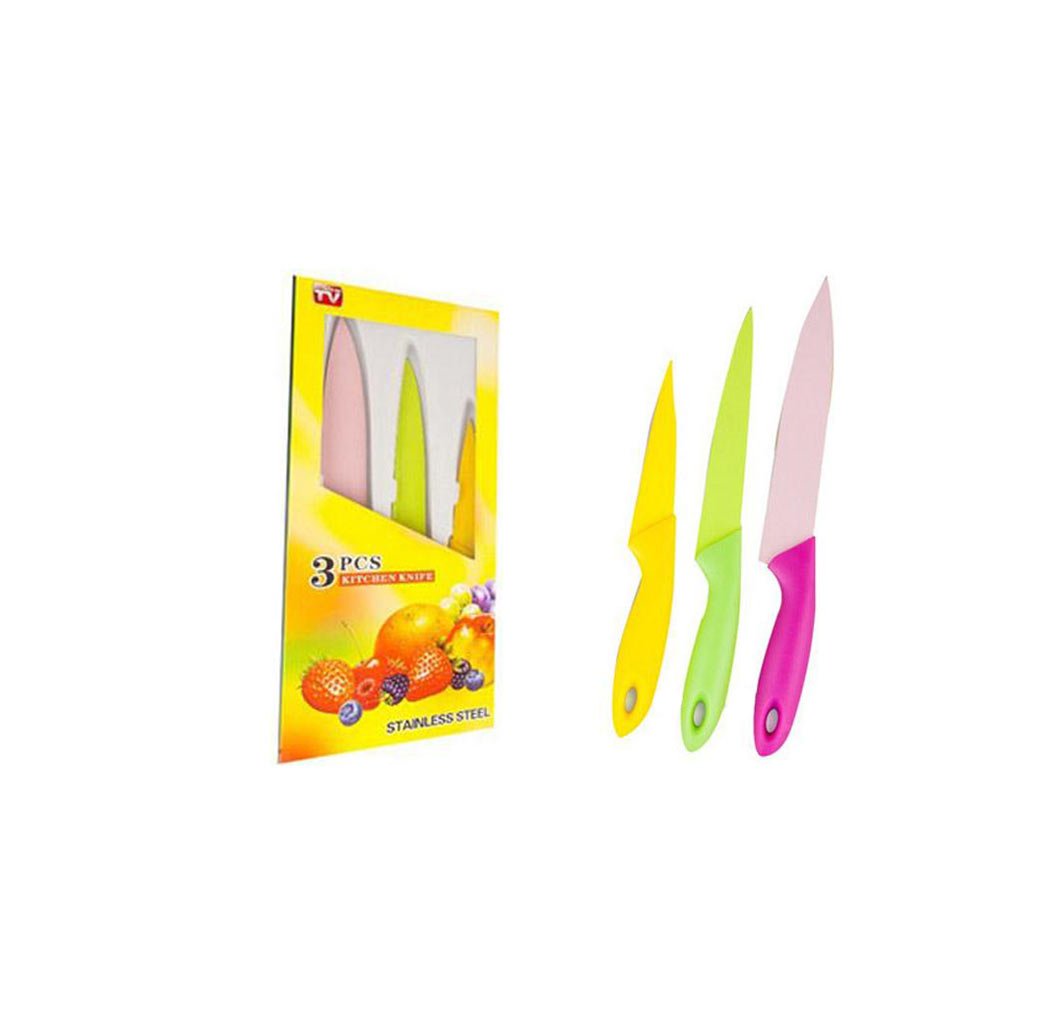 ست چاقو سرامیکی سه تیکه رنگی ketchen knife