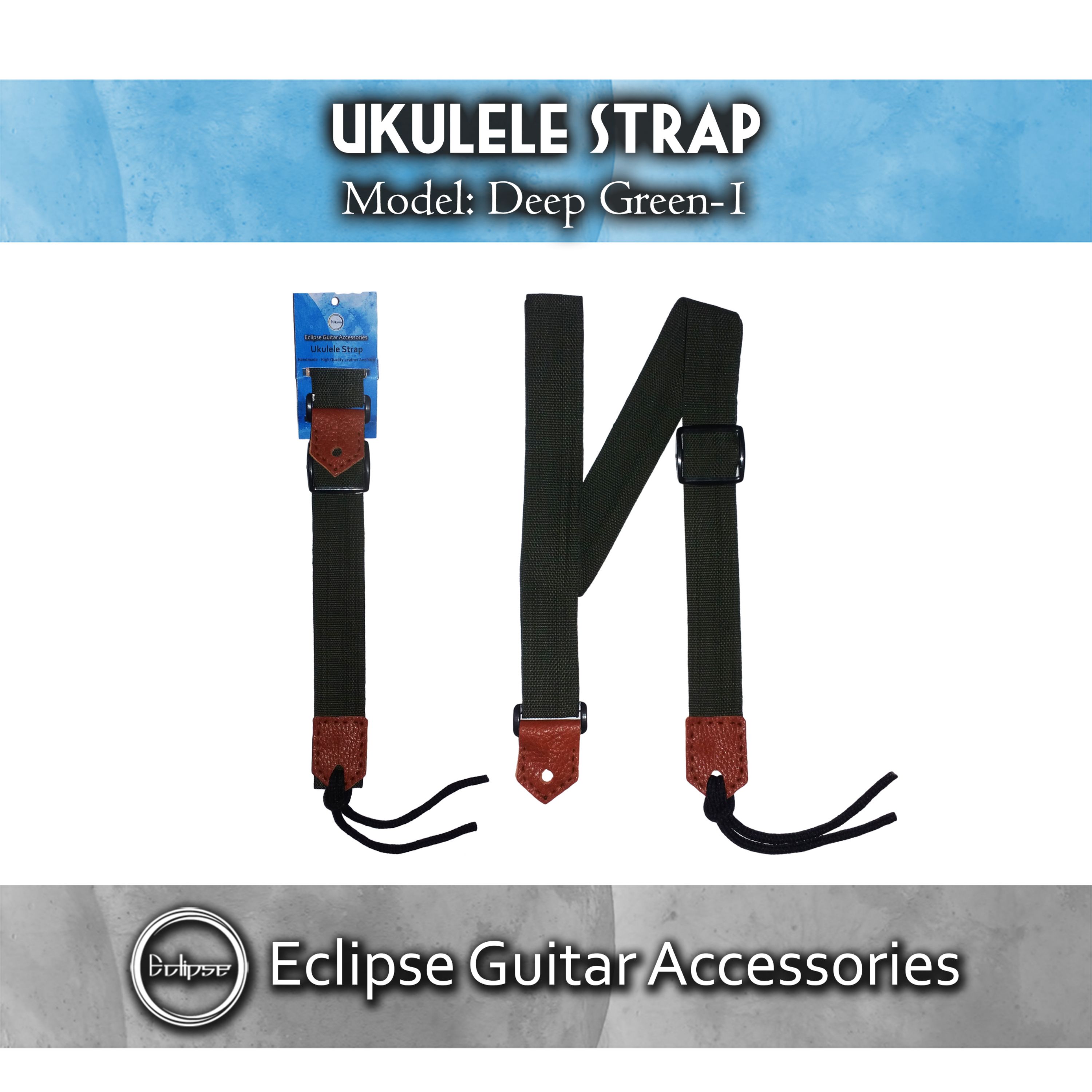 استرپ برزنتی یوکوللی - بند Ukulele مدل Deep Green-1