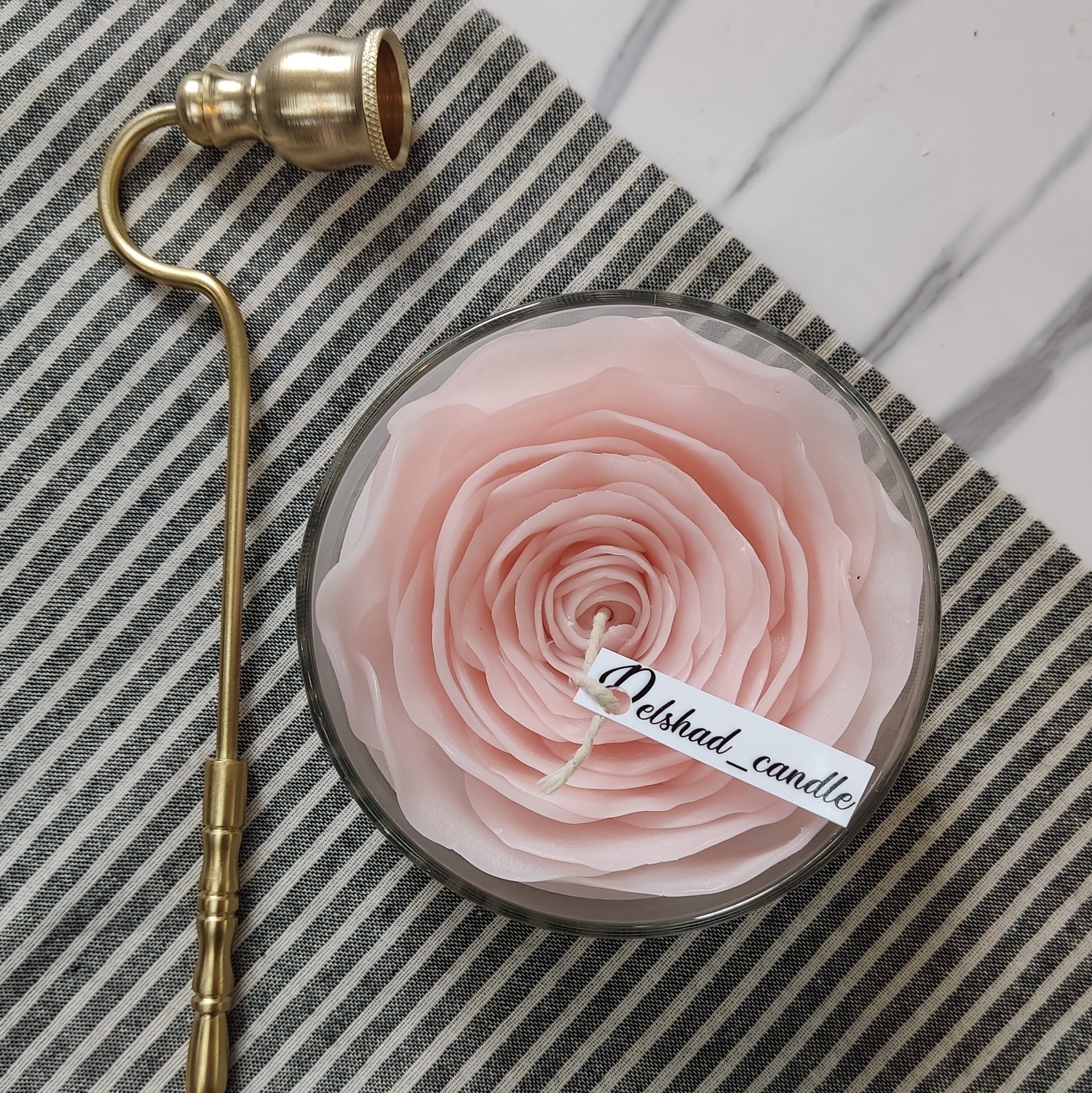 شمع گل دستساز 