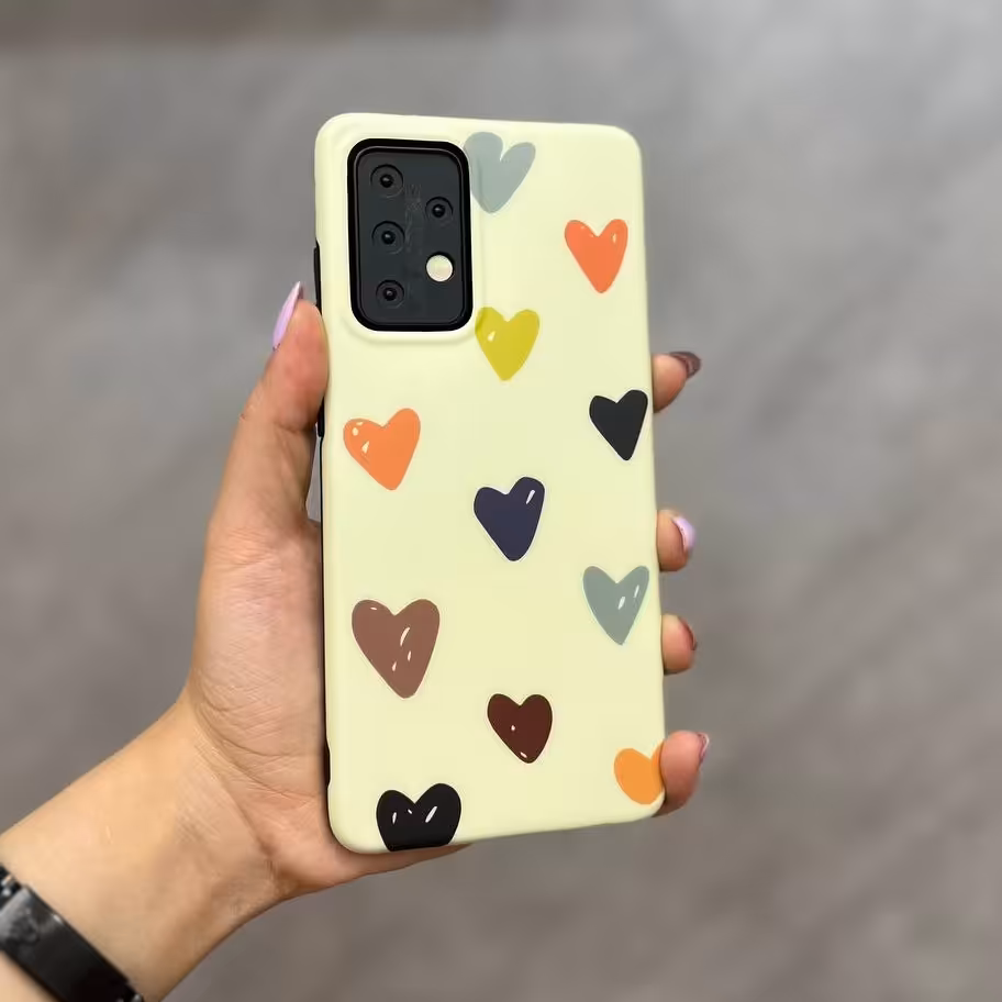 قاب گوشی سامسونگA51 مدل قلب آبنباتی همراه پاپسوکت ست