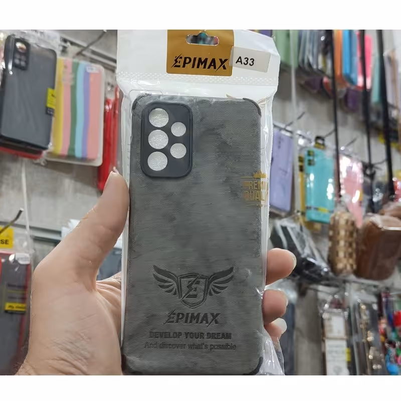 گارد چرمی سامسونگ A33 5G رنگ طوسی