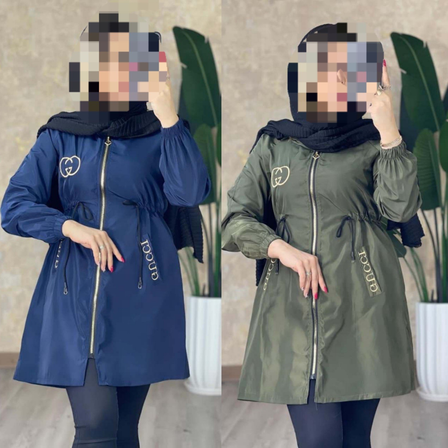 بارانی کلاهدار از جنس مموری ضداب.بارونی کلاهدار.بارونی مدل چنل.بارانی مدل چنل