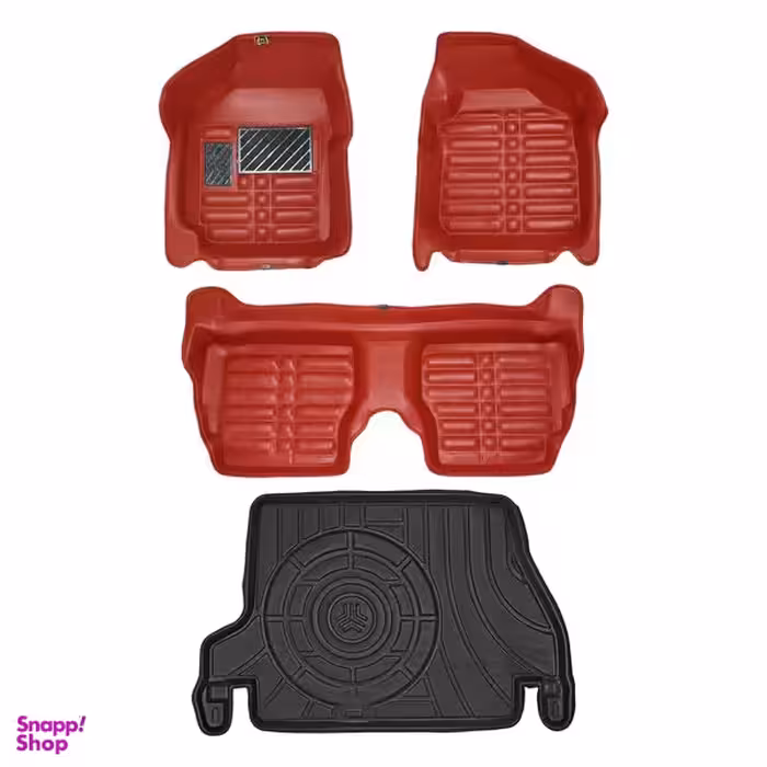 کفپوش پنج بعدی خودرو پانیذ مدل EVA مناسب برای پراید 132 به همراه کفپوش صندوق