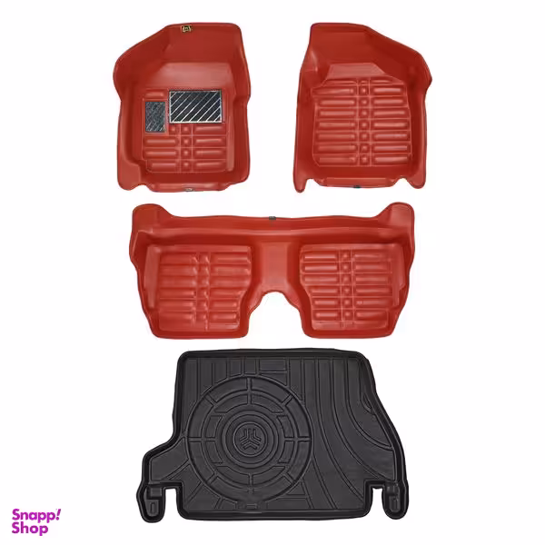 کفپوش پنج بعدی خودرو پانیذ مدل EVA مناسب برای پراید 132 به همراه کفپوش صندوق