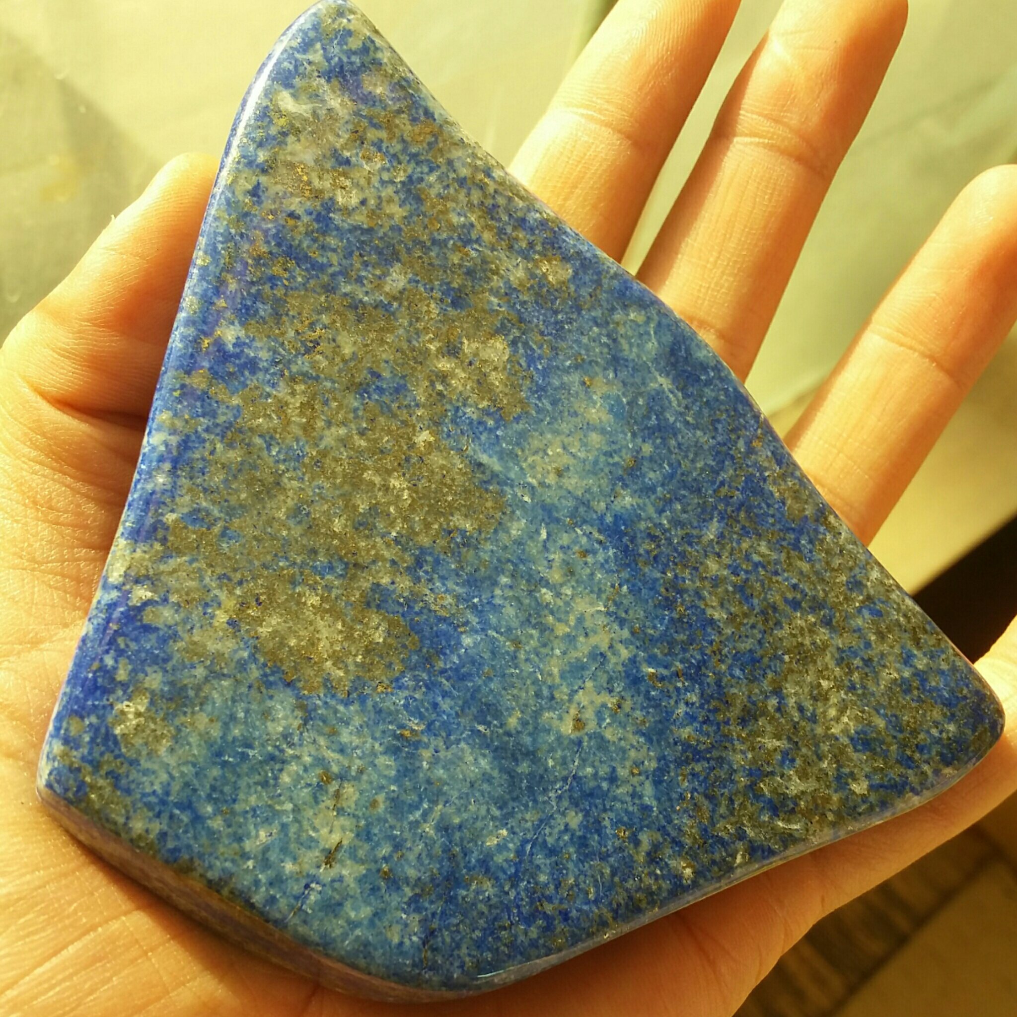 سنگ راف غولپیکر لاجورد پیریت طلایی دار وارداتی اصلی 100درصد طبیعی تمام پولیش شده بدون بهسازی دیدنیییی