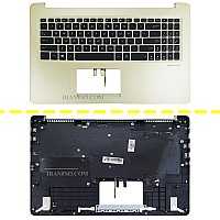 کیبرد لپ تاپ ایسوس VivoBook X580 مشکی-بژ با قاب C اینترکوچک-بابک لایت-بدون فریم با کلید پاور