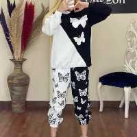 ست پروانه سفید مشکی