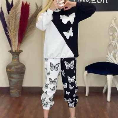 ست پروانه سفید مشکی