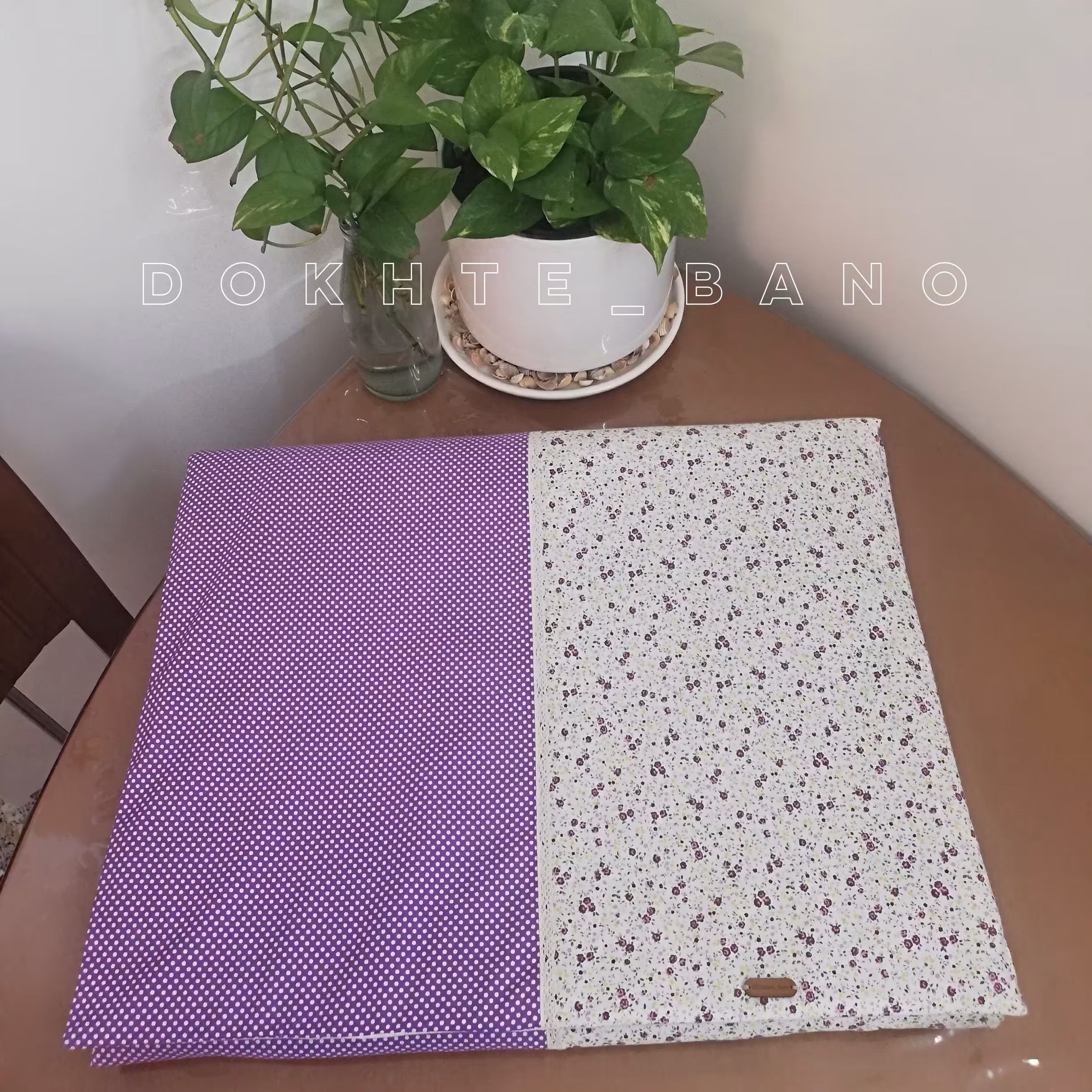 نمگیر ظروف سایز 140در50پنج لایه ضدآب قسمت رویی پارچه کتان نخ ترک قسمت پشت کار پارچه آبگیری زنبوری داخل کار مشما و پشم شی