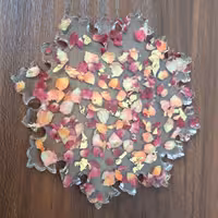 زیرلیوانی رزینی با گل طبیعی