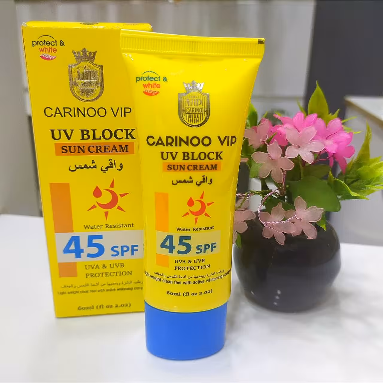 کرم ضد آفتاب کارینو VIP بی رنگ حاوی SPF 45