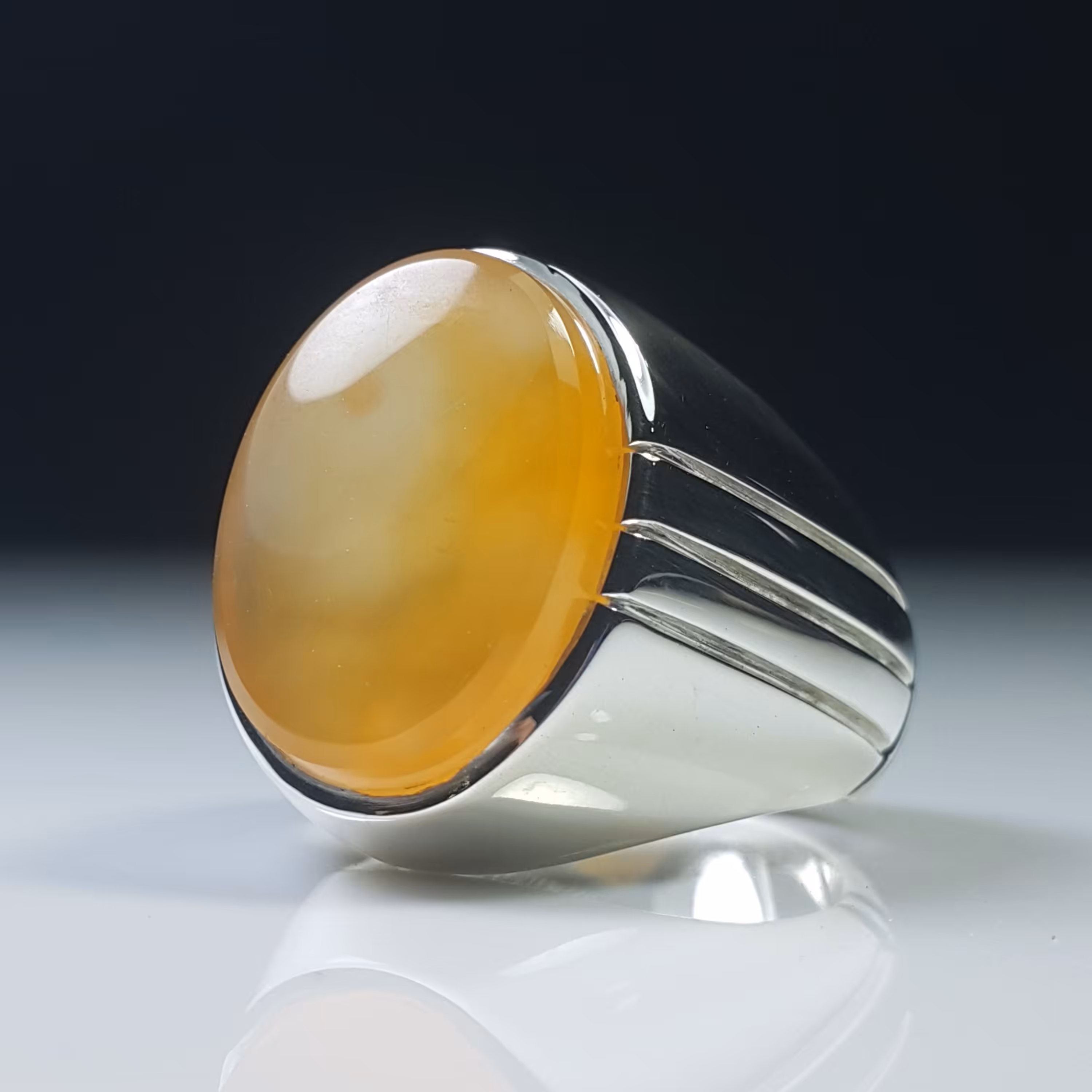 انگشتر عقیق زرد یمنی (1)