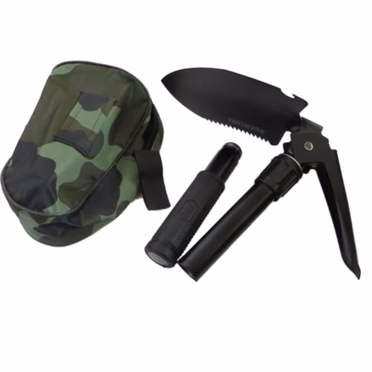 بیلچه و کلنگ ارتشی تاشو دارای کیف