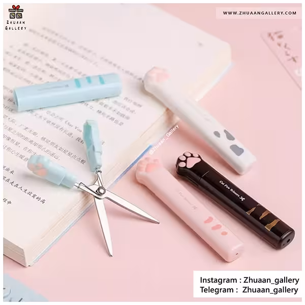 مینی قیچی شیلد دار طرح پنجه گربه