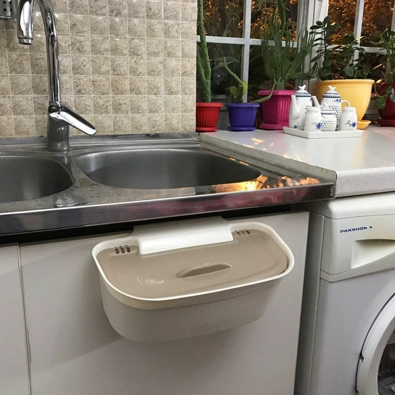 سطل زباله کابینتی درب دار | amazonchi