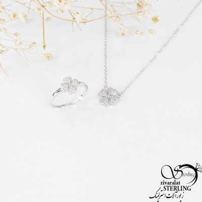 نیمست گلبرگ نقره با نقره925 کد 11150