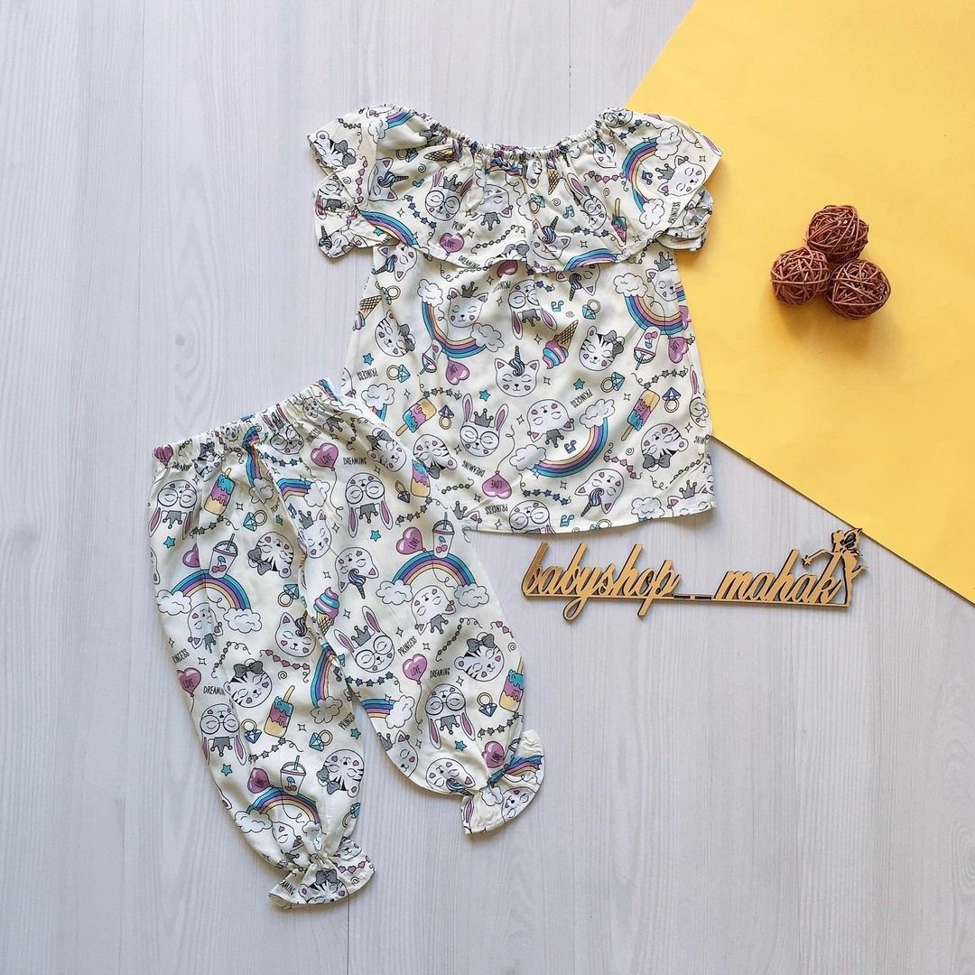 تاپ شلوارک برگه دار