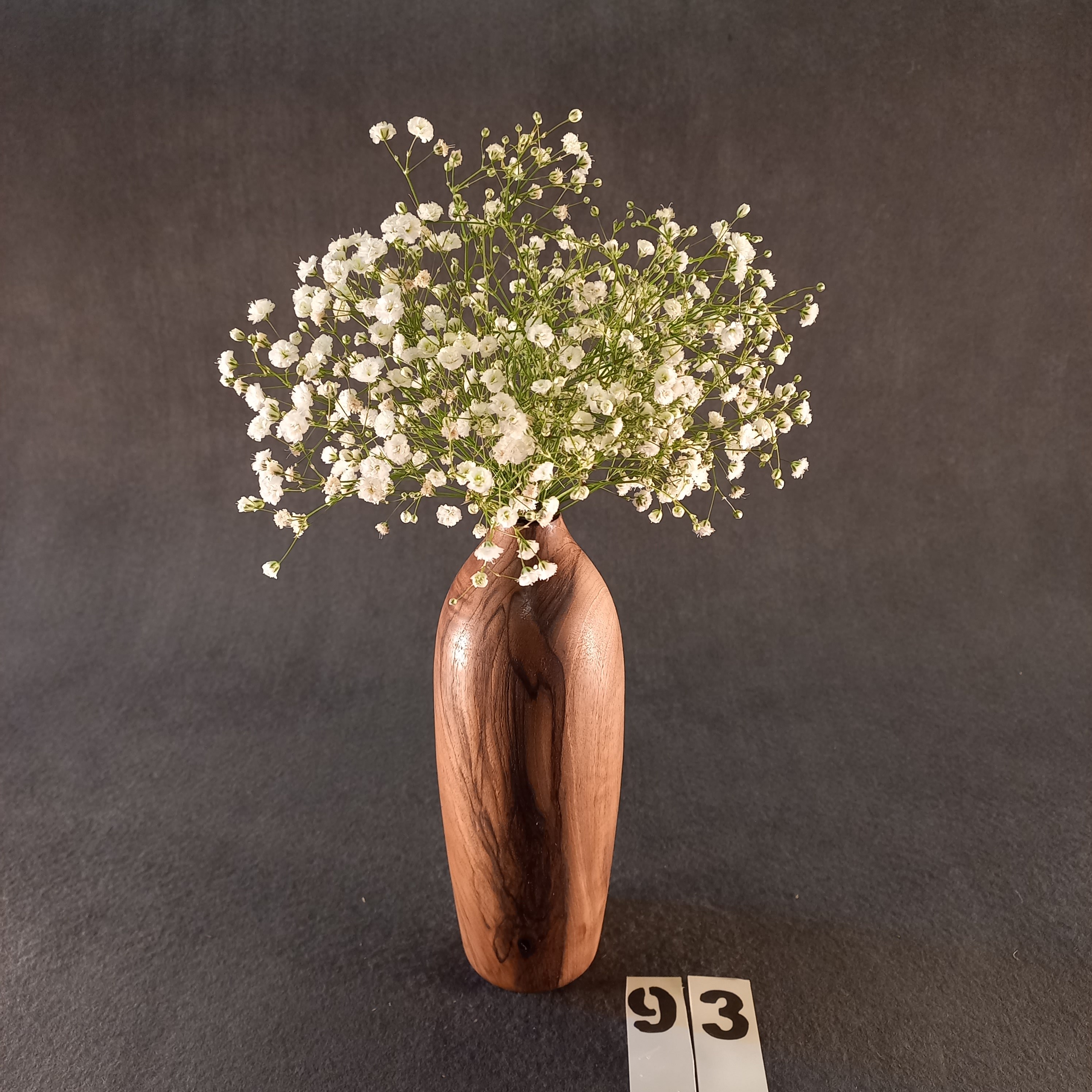 گلدان چوبی 22سانت و قطر 6 سانت مناسب گل های خشک کد93