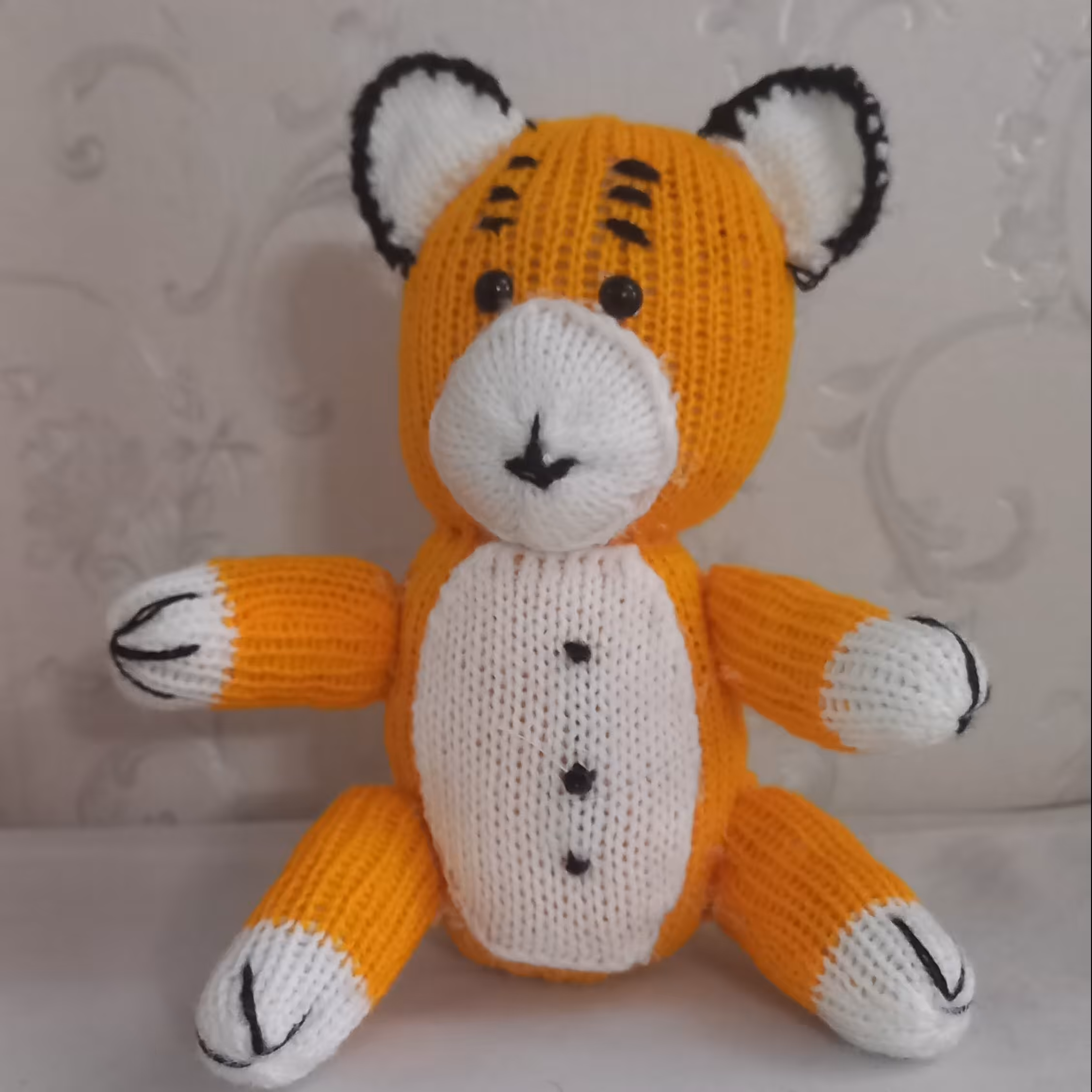 عروسک ببر  بافتنی  