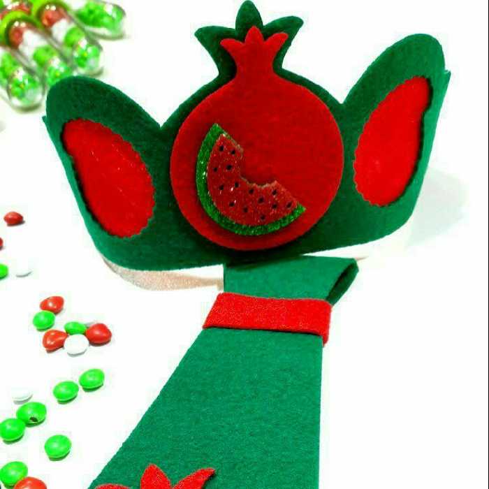 ست تاج یلدایی با کراوات