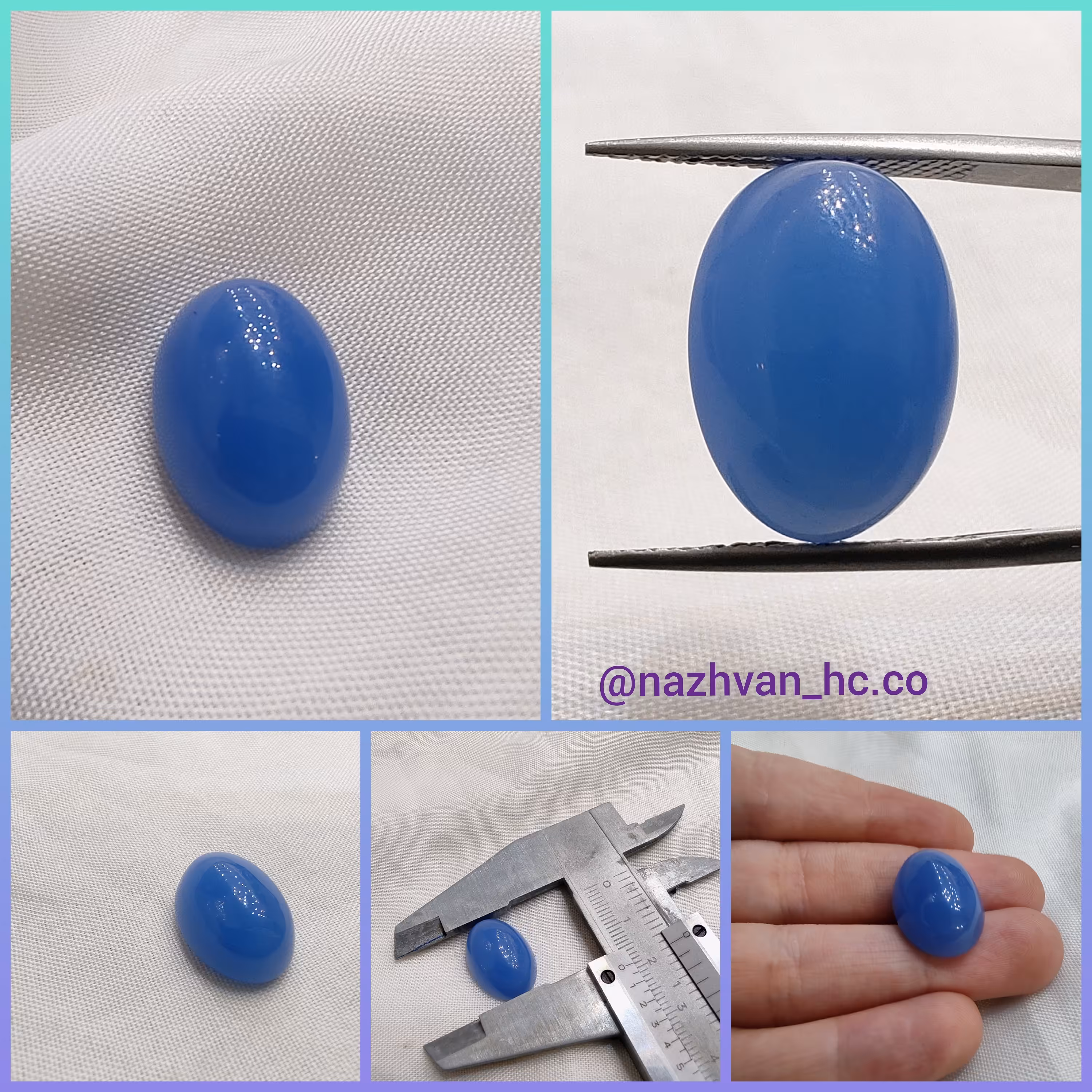 عقیق آبی هندی دامله تراش