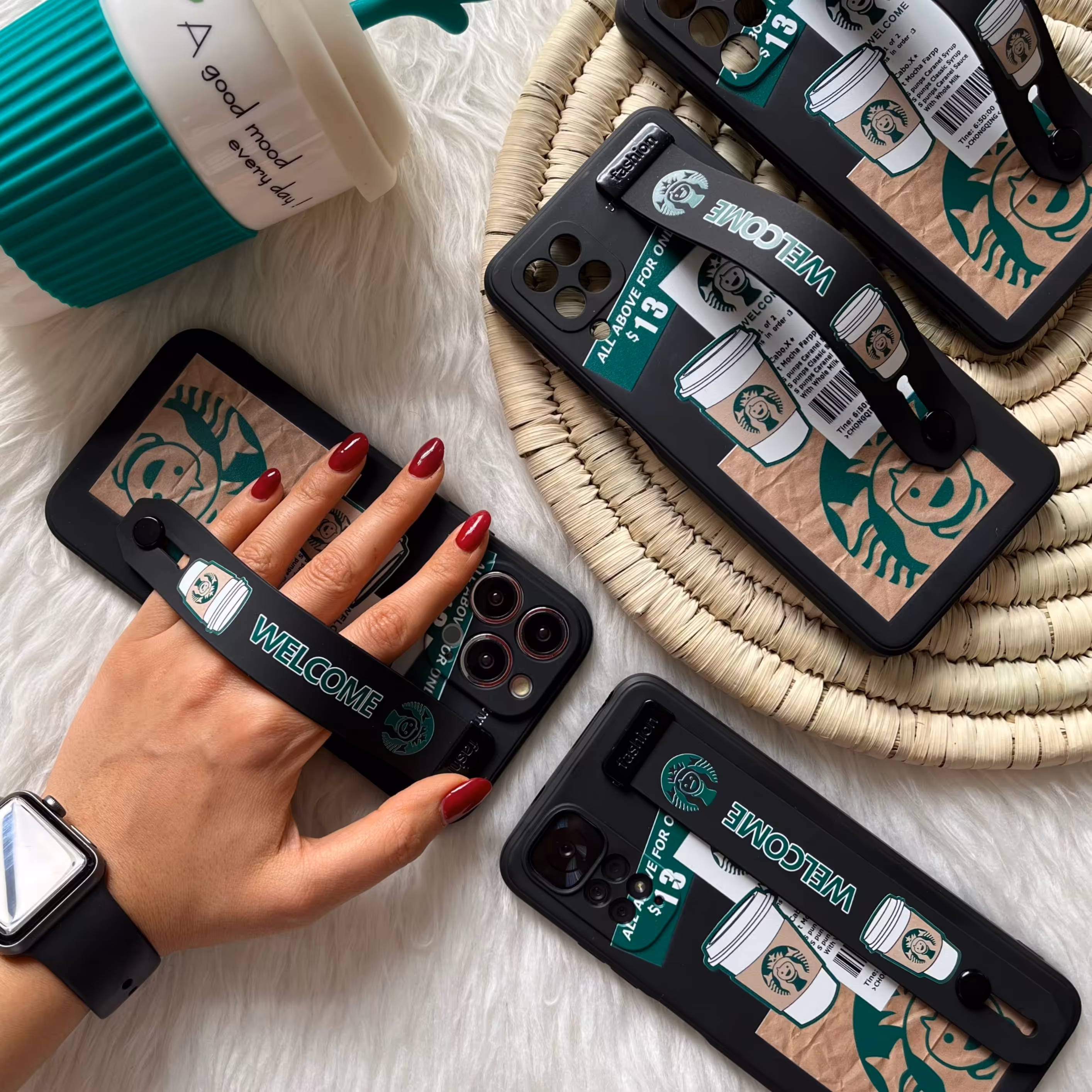 قاب گوشی استارباکس مشکی برای سامسونگ ای