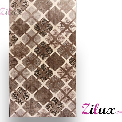 فرش برشی مدرن  کرم قهوه ای 500 شانه مدل سرامیکی به ابعاد دلخواه شما و گرد